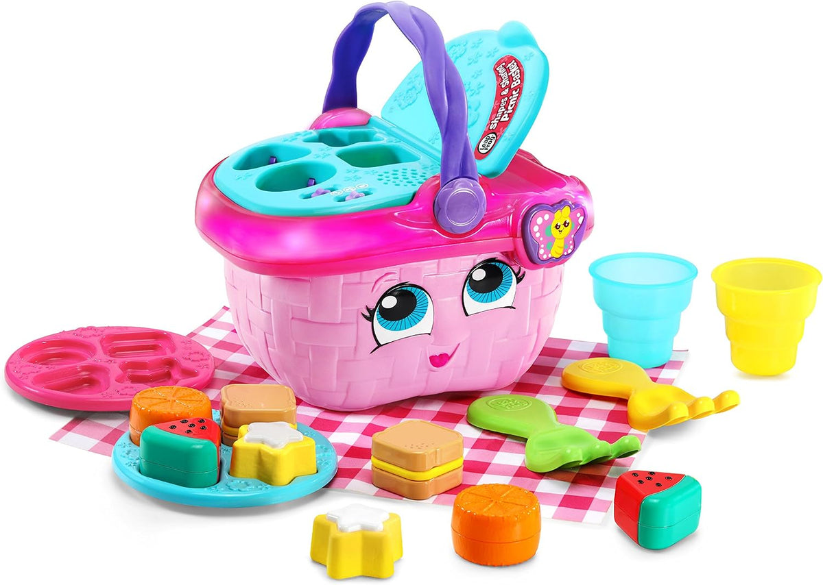 LeapFrog Cesta de Picnic Formas y Compartir (Empaque Libre de Frustraciones), Rosa