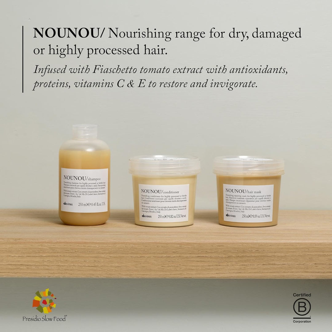 Davines NOUNOU Shampoo | Champú hidratante profundo para cabello de...