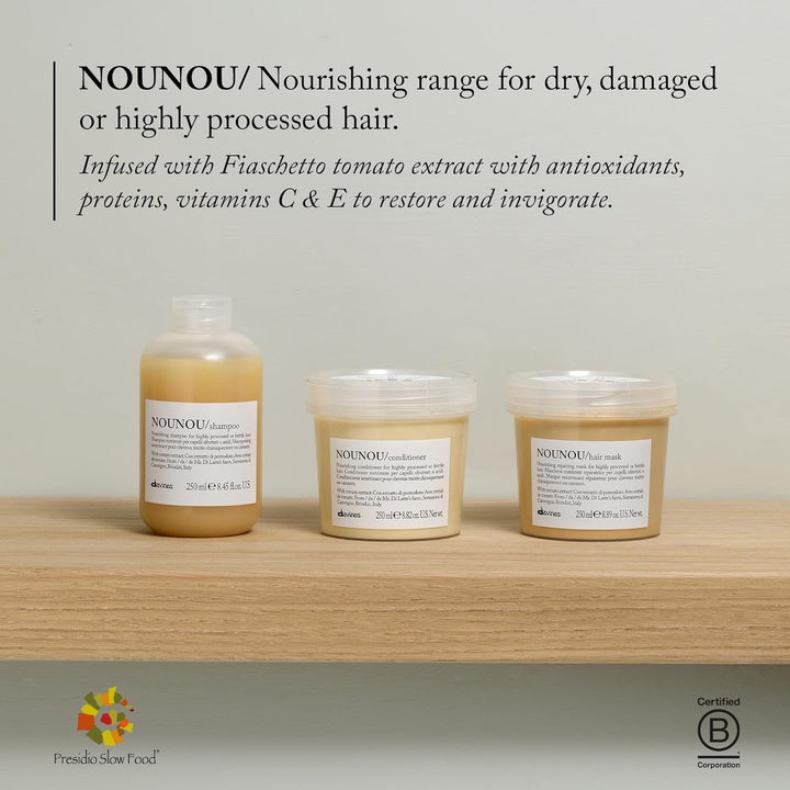 Davines NOUNOU Shampoo | Champú hidratante profundo para cabello de...