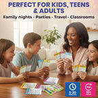 Juegos de mesa de trivia para niños y adultos - Set de 4 cartas Más Alto o Más Bajo