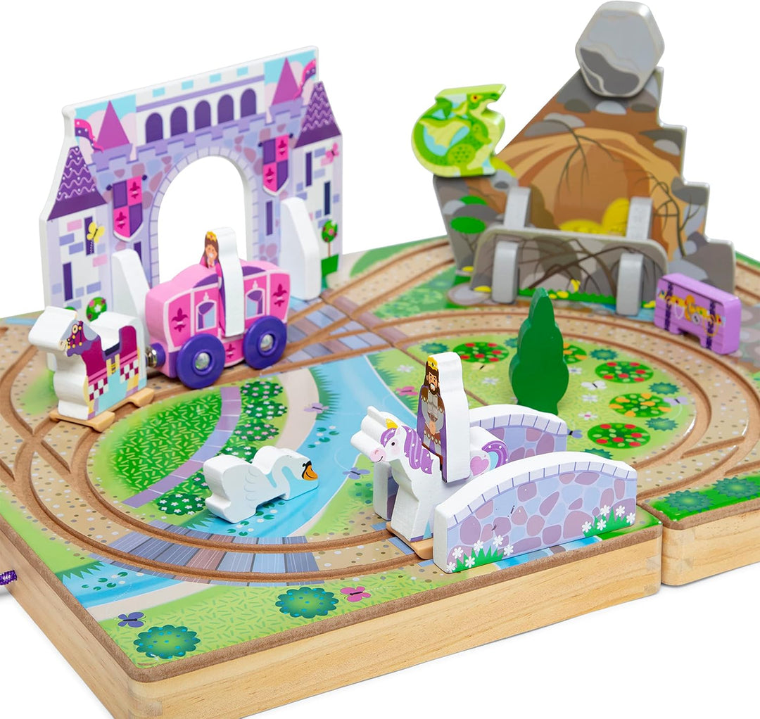 Melissa &amp; Doug 19 piezas de madera para llevar a lo largo de la...