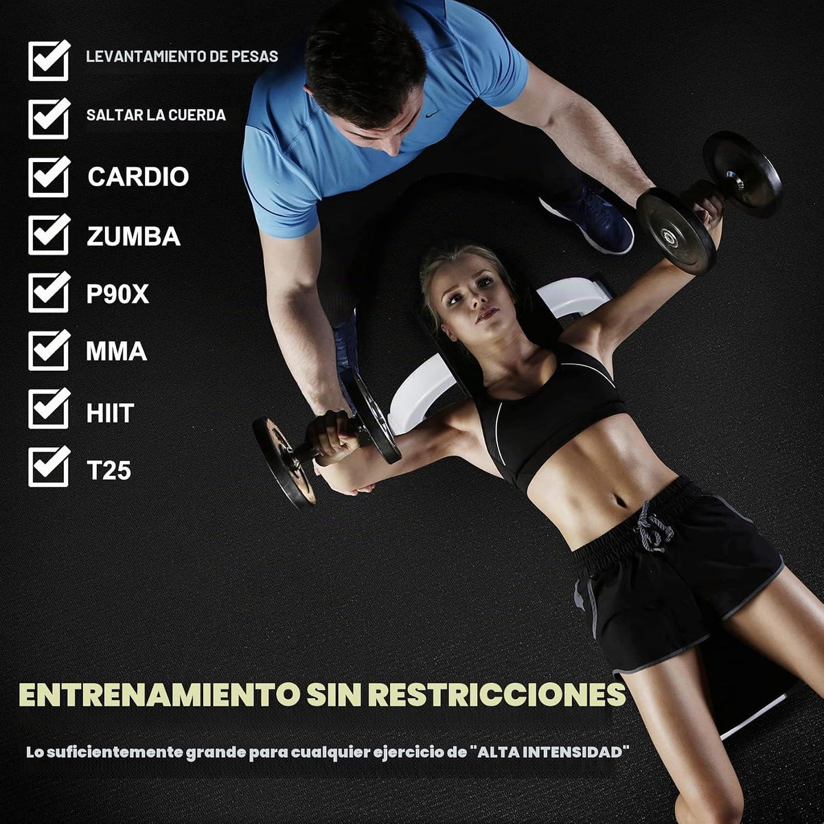 GXMMAT Esterilla de Ejercicio Extra Grande 16'x6'/12'x6'/10'x6'/8'x6' (7mm)