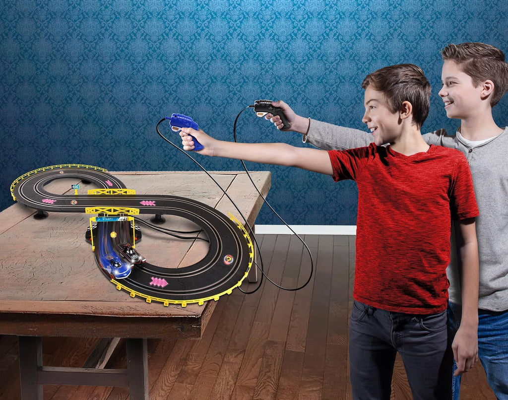 NKOK Sonic & Shadow Juego de Pista de Carreras con 8 Carriles y Contador de Vueltas