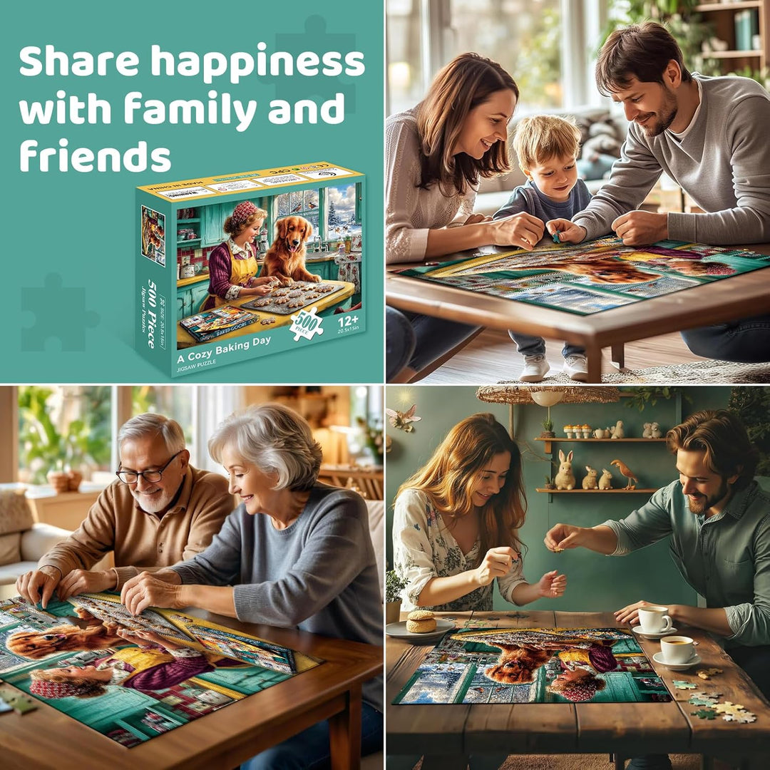 EIYRURU 500 Pieces Puzzle for Adults Relaxing Home Bakery