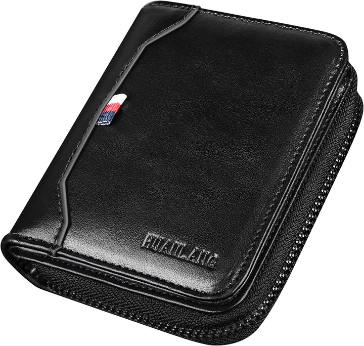 HUANLANG Billetera para hombre con bloqueo RFID, multitarjetero, bi...