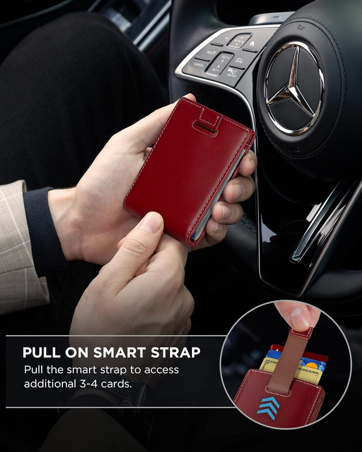SERMAN BRANDS RFID Blocking Slim Bifold Genuine Leather Minimalist...