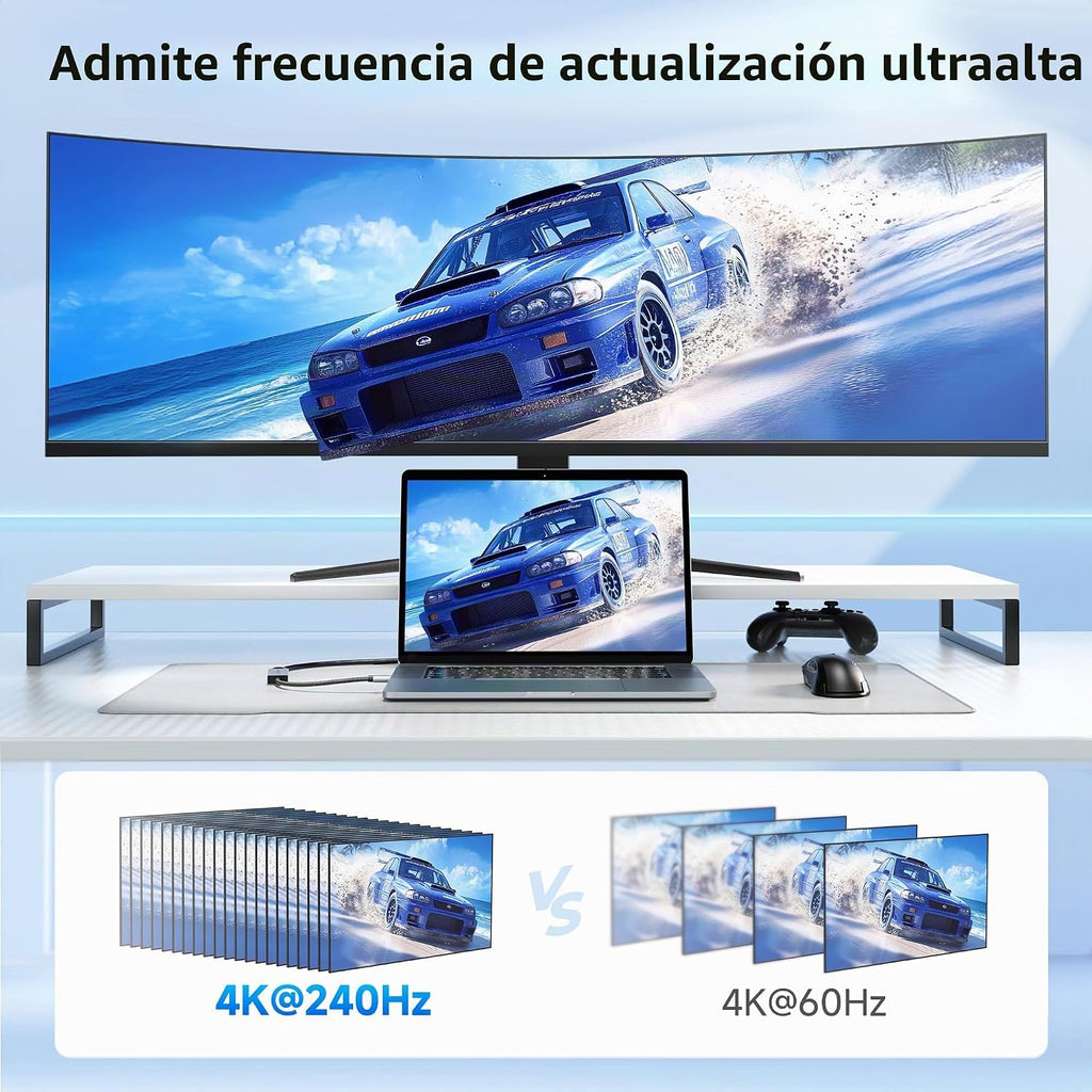 Cable Matters Adaptador unidireccional USB-C a HDMI 2.1 de 48Gbps para