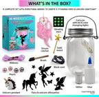 NUMI'SMILE - Kit de manualidades de linterna de unicornio y hada, frasco de luz nocturna, bricolaje, manualidades y artes para niñas de 3, 4, 5, 6, 7, 8-12 años, juguetes de unicornio y hada, regalo