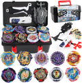 Juego de trompos de combate, juguetes de giroscopio Burst 10 trompos giratorios 2 lanzadores con caja de almacenamiento portátil, juego de combate para niños, niños y niños