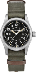 Hamilton Khaki Field Reloj mecánico para hombre, caja de acero inoxidable