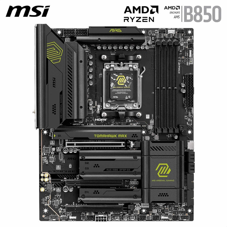 MSI MAG B850 Tomahawk MAX WiFi Motherboard, ATX - Compatible con pr...