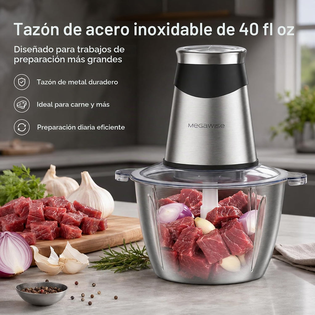 MEGAWISE Procesador de alimentos, molinillo eléctrico de carne de 800 W con