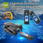 Dron con cámara 1080P para niños, adultos y principiantes, mini dron plegable, cuadricóptero RC con 2 baterías, despegue y aterrizaje con una tecla, giro de 360°, control de gestos, regalo de juguete
