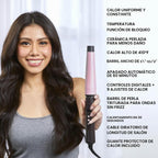 Colección Remington T Studio Salon Perla Plancha Digital para Crespos de Cerámica, Rosado