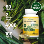 Vegan Vitality Paquete completo de bienestar de 6 meses: multivitaminas, melena de león