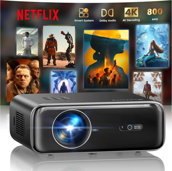[Built-in Official Apps\/4K Support] Smart Outdoor Projector with W...