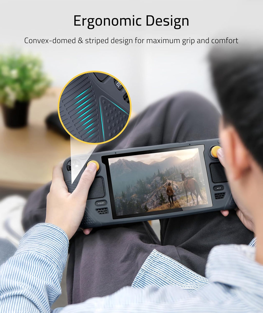 Syntech Funda protectora de silicona para Steam Deck OLED y LCD - Gris