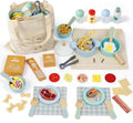 Juego de cocina de madera del juego de 63 piezas, accesorios de