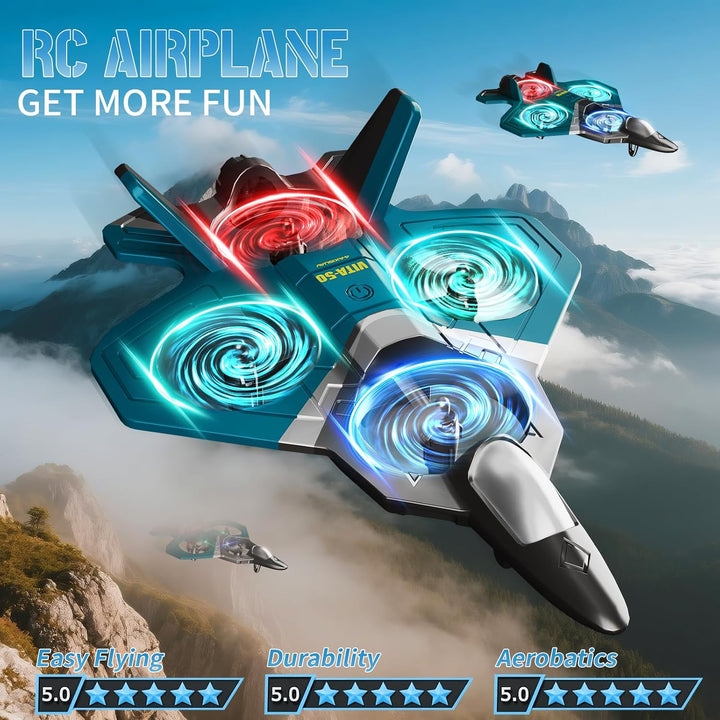 Tubokoro Aviones RC con 3 baterías para niños y adultos, control re...