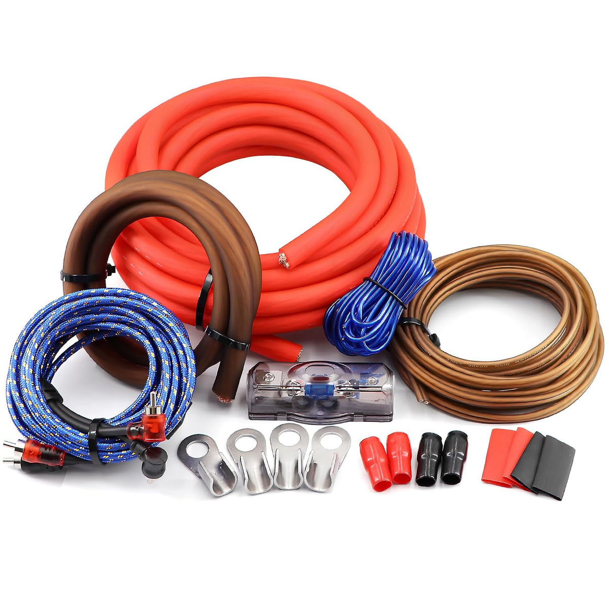 Kit de cableado de amplificador de calibre 0 de 3000 vatios con potencia