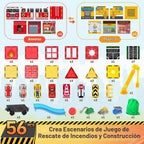 Azulejos magnéticos para niños de 4 a 8 años, estación de camión de