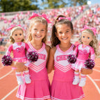 ZITA ELEMENT Ropa y Accesorios de Porrista Rosa para Muñeca de 18 pulgadas