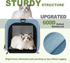 Transportador para gatos 18 x 11 x 11 con carga superior suave bolsa