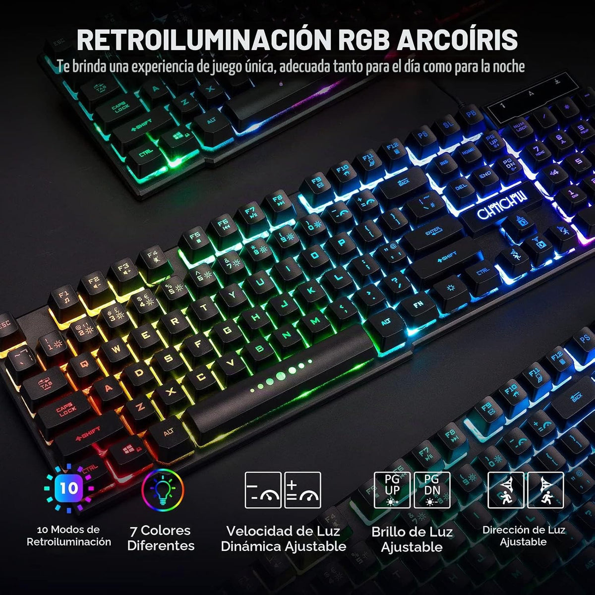 Gaming teclado y Mouse 104 Keys para Mac PC PS5 PS4 Xbox One Gamers
