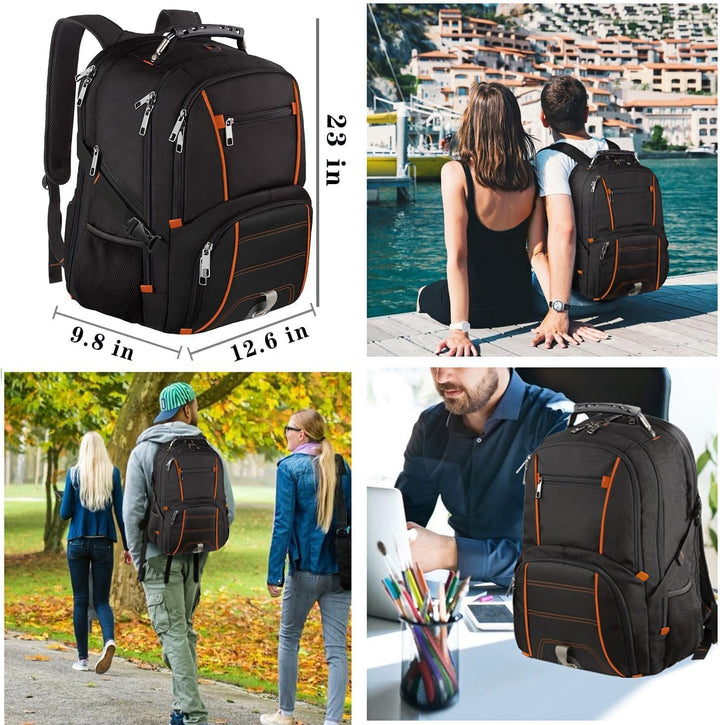 Mochila extra grande, compatible con la TSA, mochila de viaje para...