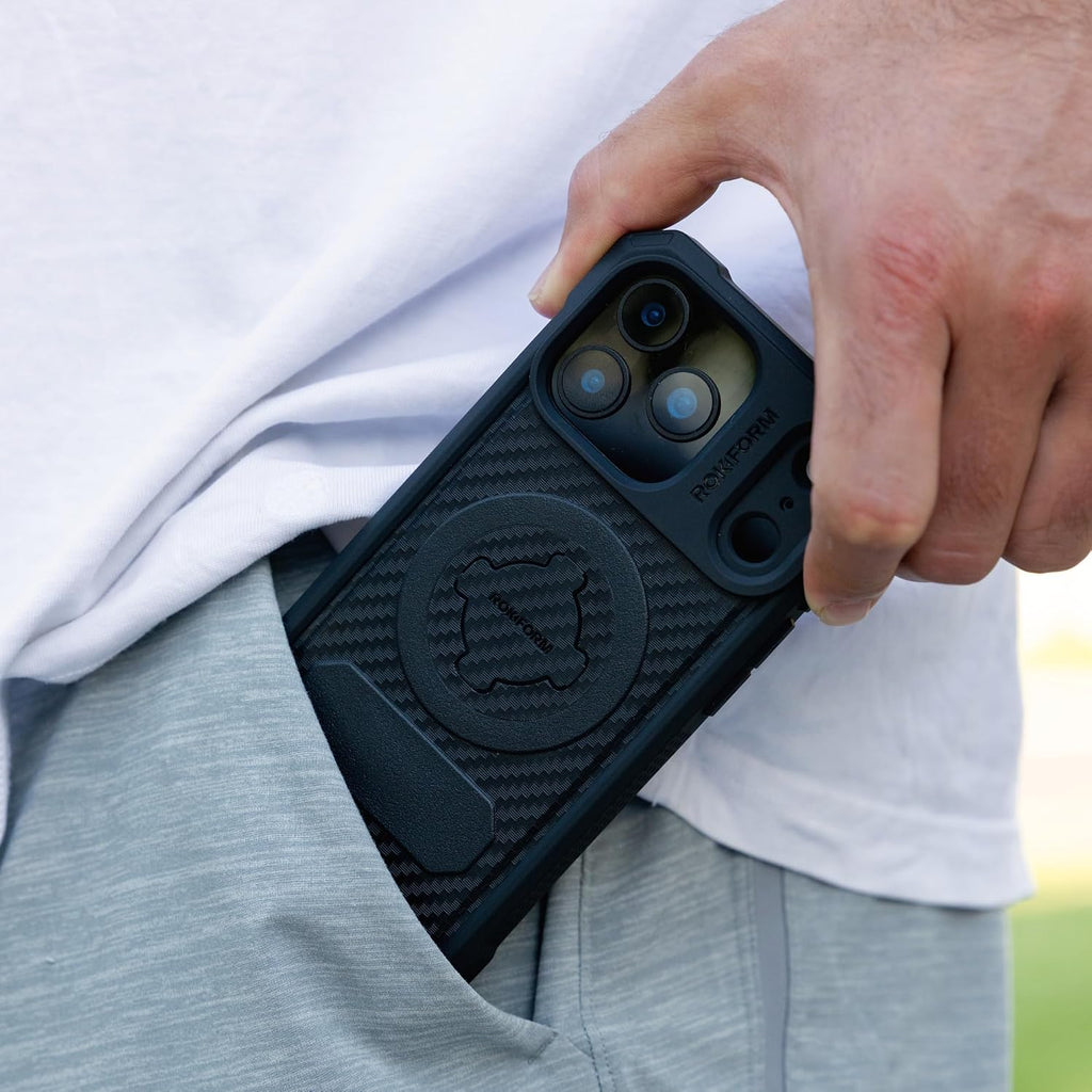 Rokform - Carcasa resistente para iPhone 17 Pro, magnética + RokLock (negro)
