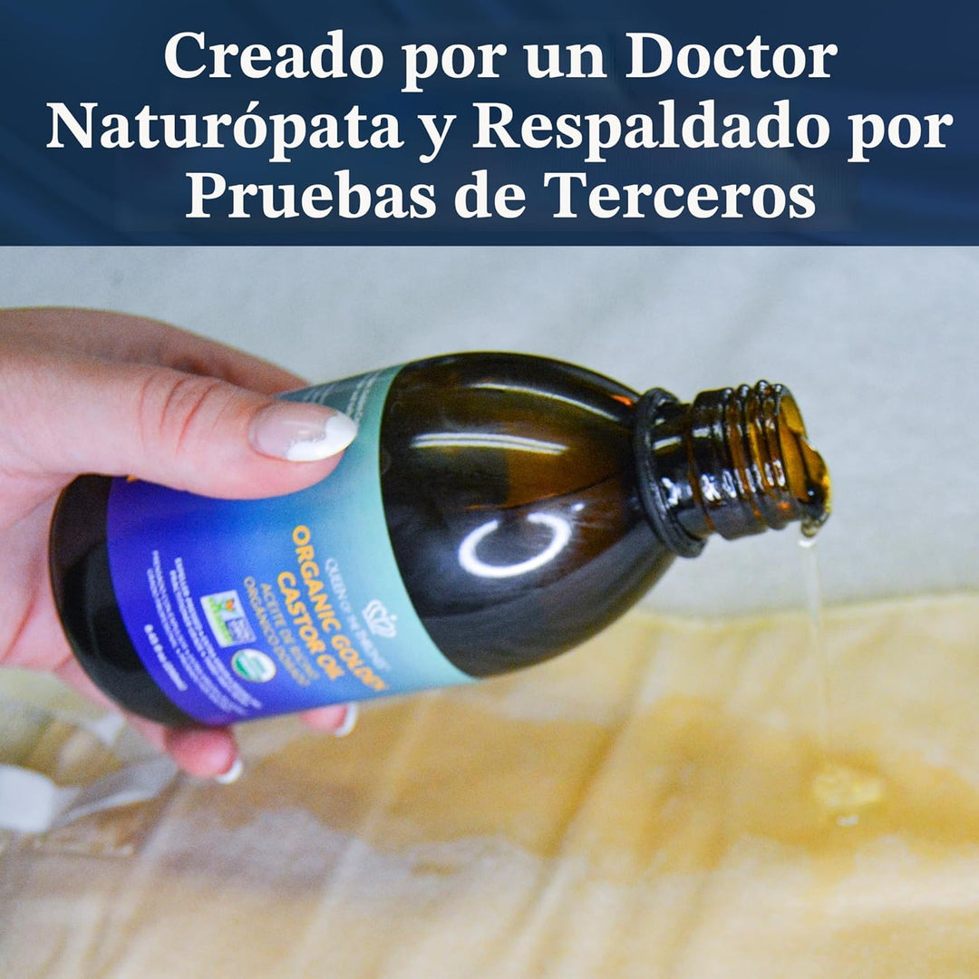 QUEEN OF THE THRONES Aceite de Ricino Orgánico Dorado | 100% Puro p...