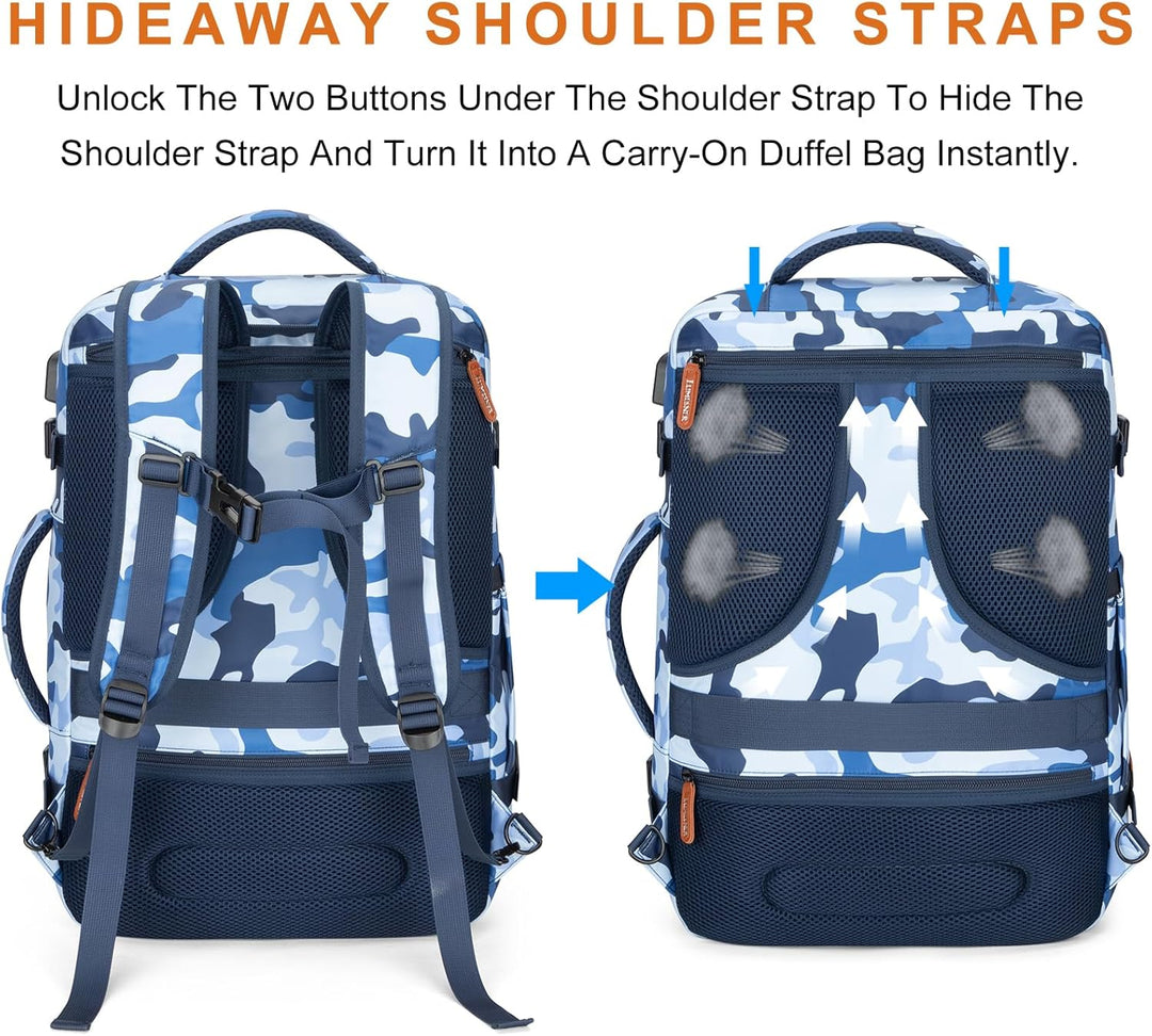 Lumesner Mochilas de viaje de mano, extra grandes de 40 litros apro...