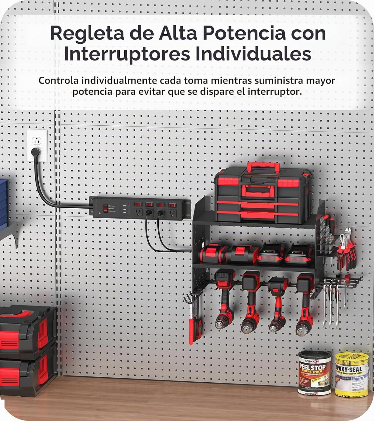 CCCEI Protector de sobretensiones resistente, calibre 12, puertos USB
