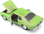 Maisto 1:24 Escala 1970 Chevrolet Nova SS Vehículo fundido a presión (los colores pueden variar), verde