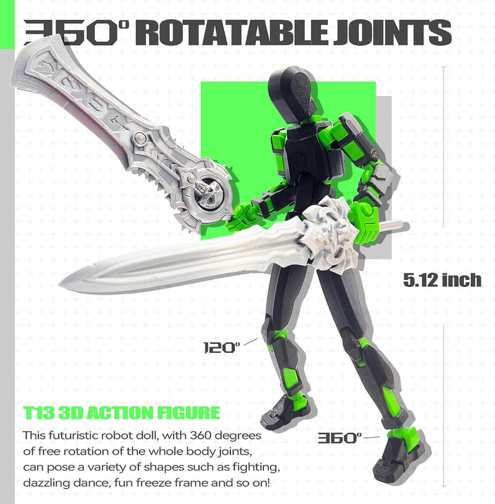 KERITOBA Juego Completo de Figuras de Acción T13, Muñecos 13 Impres...