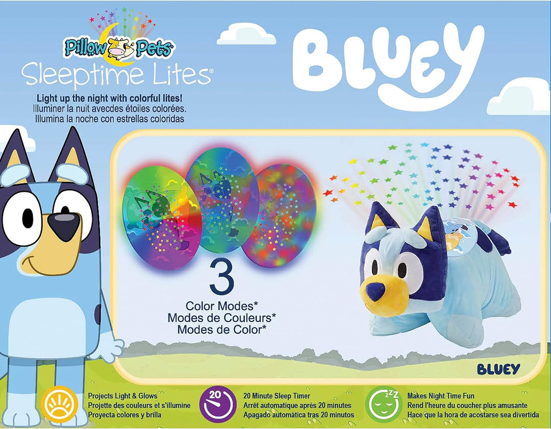 Pillow Pets Luz de sueño Bluey de 16 pulgadas, juguete de peluche d...