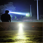 Odear Linterna de LED para la cabeza, con luz muy brillante, recargable. Luz para la cabeza, con batería, para caza, camping, o pesca.