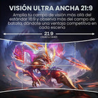 CRUA Monitor curvo para juegos de 34 pulgadas, 240 Hz WQHD 3440 x 1...