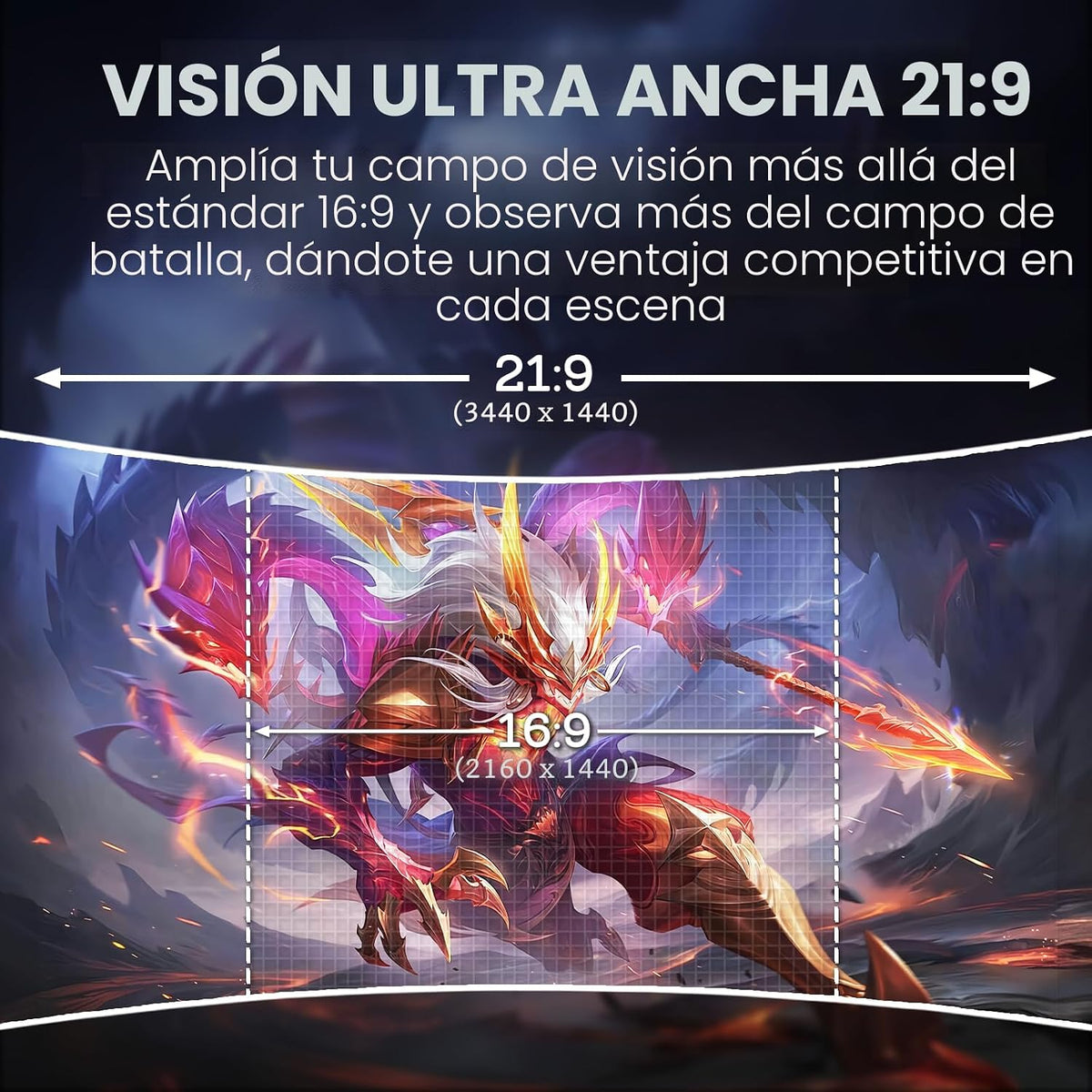 CRUA Monitor curvo para juegos de 34 pulgadas, 240 Hz WQHD 3440 x 1...