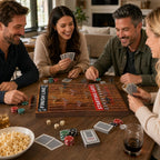 Horse Race Board Game Foldable Solid Wood Horse Racing Game