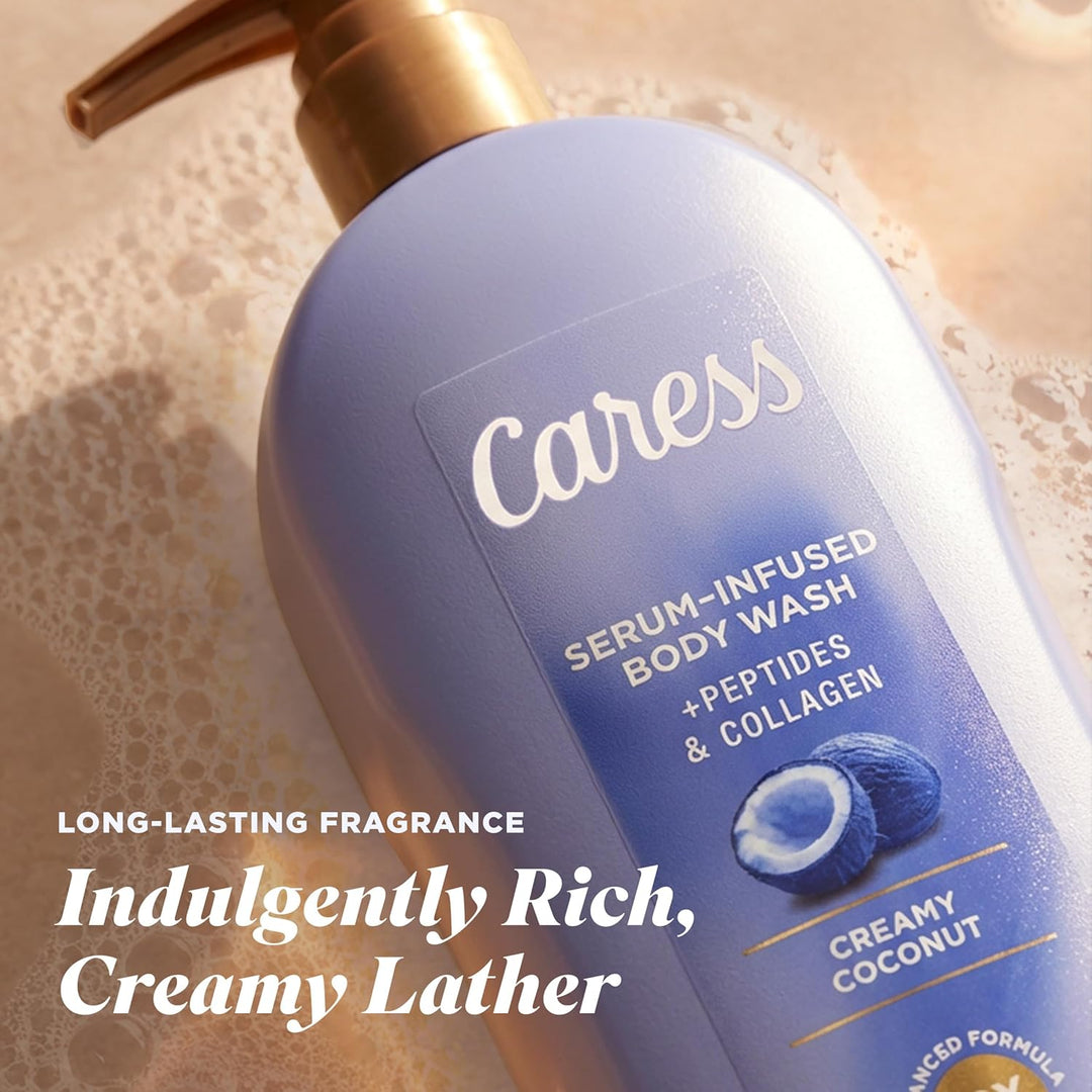 Caress Jabón corporal hidratante de coco cremoso con bomba, fórmula...