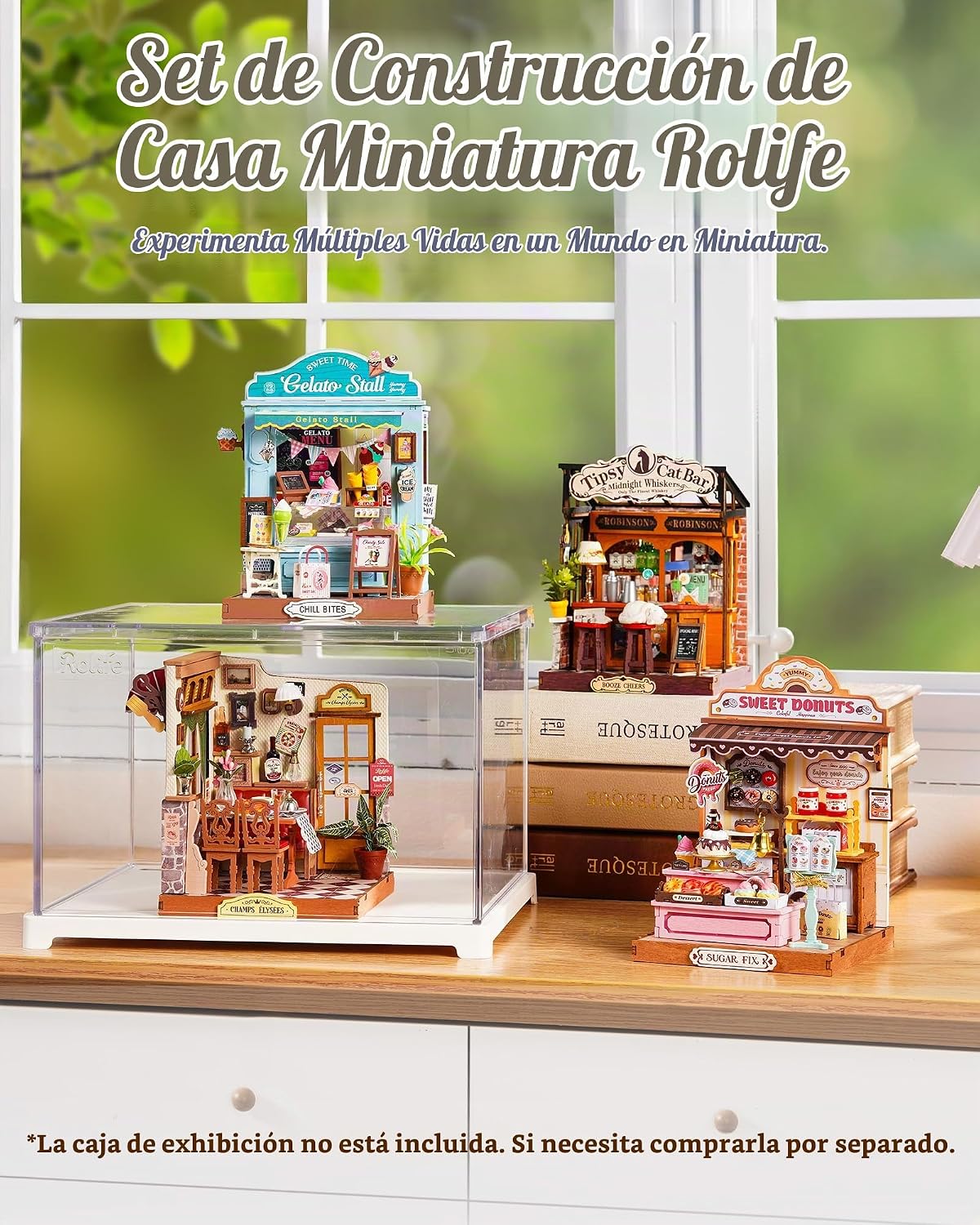 Rolife Kit de casa en miniatura de helado de verano