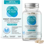 Health & Her Probióticos de control de peso para mujeres, suministro de 30 días