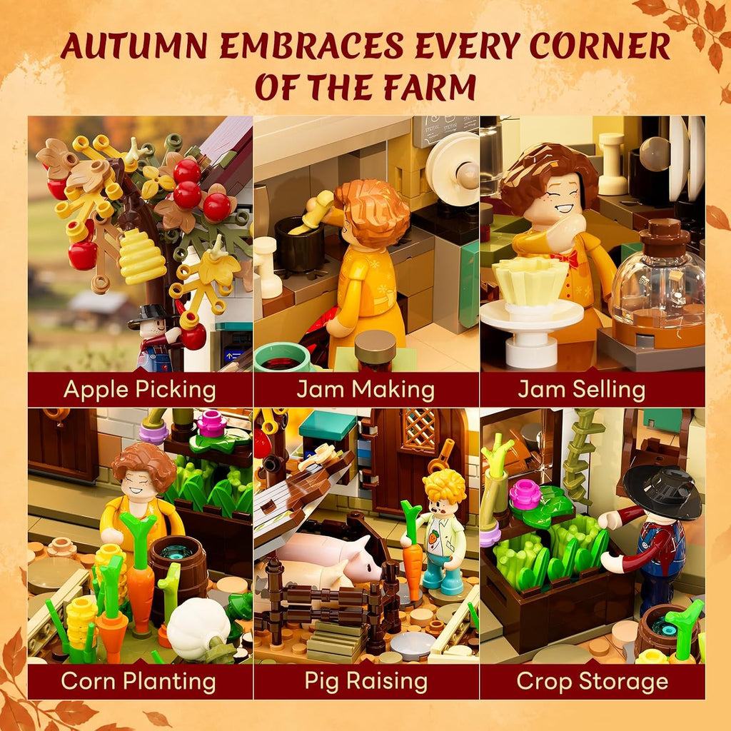Lumibricks Granja de otoño, conjunto de construcción de iluminación
