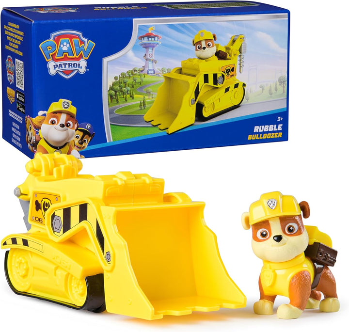 PAW Patrol, juguete de bulldozer de Rubble con figura de acción col...