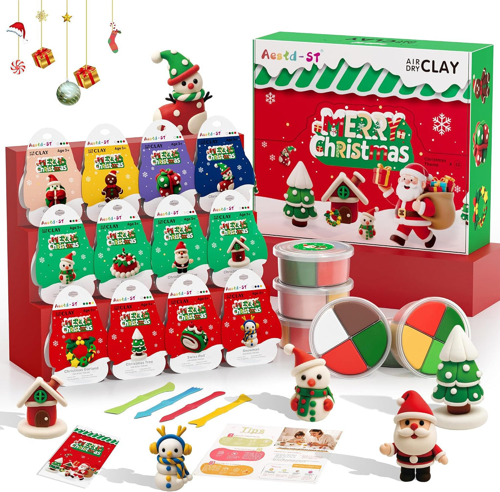 Air Dry Clay Kit - Christmas Theme, Modeling Clay para Kids