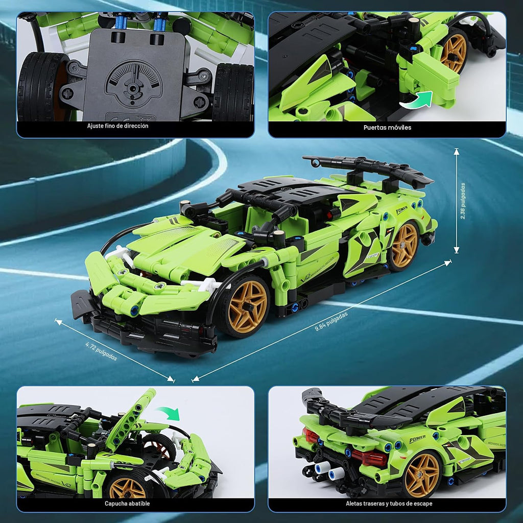 IQKidz Kit de bloques de construcción STEM para niños - Auto de carreras con control remoto y robot de juguete 2 en 1, gran regalo para niños, adolescentes de 6 7 8-12+ años que aman la ingeniería y