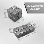 Cubo infinito de metal Fidget juguete para aliviar el estrés TDAH