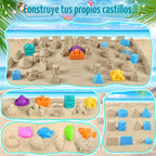 RACPNEL Juguetes de playa con cubos plegables, castillo de helado para
