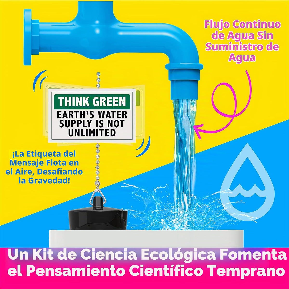 Grifo mágico de agua | Ciencia verde | Construye un grifo de agua para bombear agua | Kit de ciencia | Niños mayores de 5 años | Actividad STEM